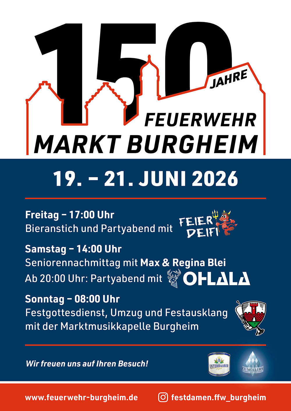 2026 0606 150Jahre FF Burgheim flyer fest