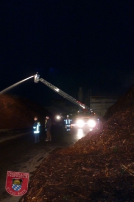 Brand Rindenmulchhaufen