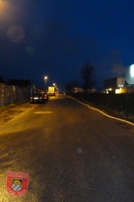 Brand Rindenmulchhaufen