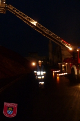 Brand Rindenmulchhaufen