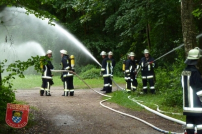 Waldbrandübung