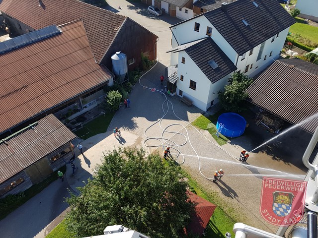 07. August 2016: Übung Biogasanlage Oberpeiching